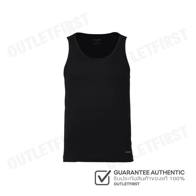 JOHN HENRY รุ่น COTTON RIB TANK TOP CODE: JU4B002 (BLACK) เสื้อกล้ามผู้ชาย เสื้อกล้ามสีดำ เสื้อกล้ามจอนเฮนรี่