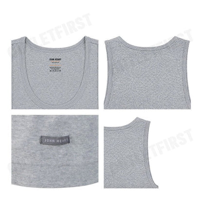 JOHN HENRY รุ่น COTTON RIB TANK TOP CODE: JU4B002 (GREY) เสื้อกล้ามผู้ชาย เสื้อกล้ามสีดำ เสื้อกล้ามจอนเฮนรี่