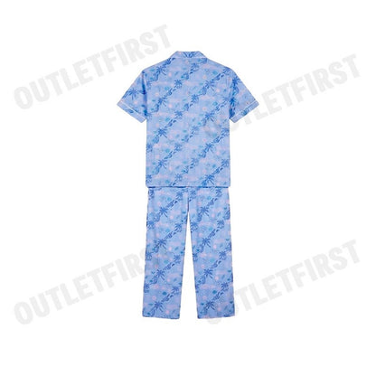 JOHN HENRY รุ่น MEN'S SHORT-SLEEVED PAJAMA SET CODE: JU JU6052SL เซ็ทชุดนอน ชุดนอนผู้ชาย ชุดนอนสีฟ้า