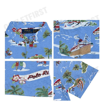 POLO RALPH LAUREN รุ่น STANDARD FIT BEAR LINEN-COTTON POLO CODE: 710966450001 เสื้อโปโล เสื้อคอปกแขน เสื้อผู้ชาย