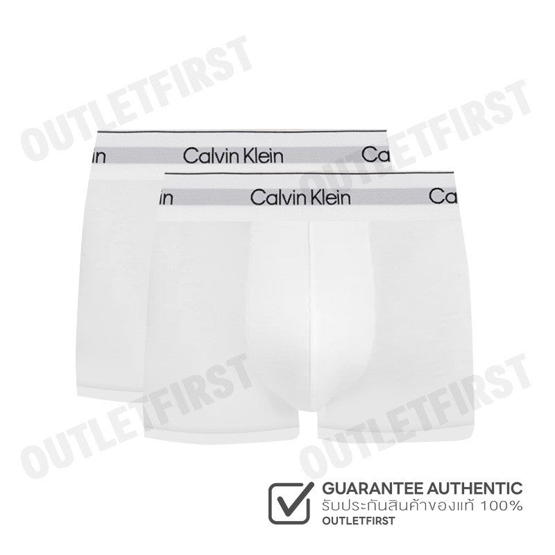 CALVIN KLEIN  รุ่น 2 PACK MODERN COTTON STRETCH TRUNKS CODE: NB3985 100 กางเกงชั้นในผู้ชาย บ๊อกเซอร์ กางเกงใน
