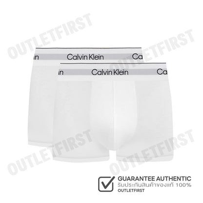 CALVIN KLEIN  รุ่น 2 PACK MODERN COTTON STRETCH TRUNKS CODE: NB3985 100 กางเกงชั้นในผู้ชาย บ๊อกเซอร์ กางเกงใน