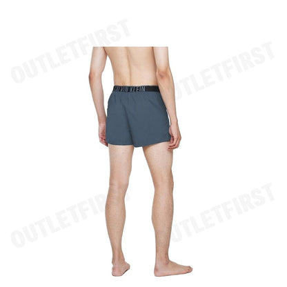 CALVIN KLEIN รุ่น SLIM BOXER COTTON STRETCH CODE: NM2573 CKP กางเกงขาสั้นผู้ชาย กางเกงใน สีคราม
