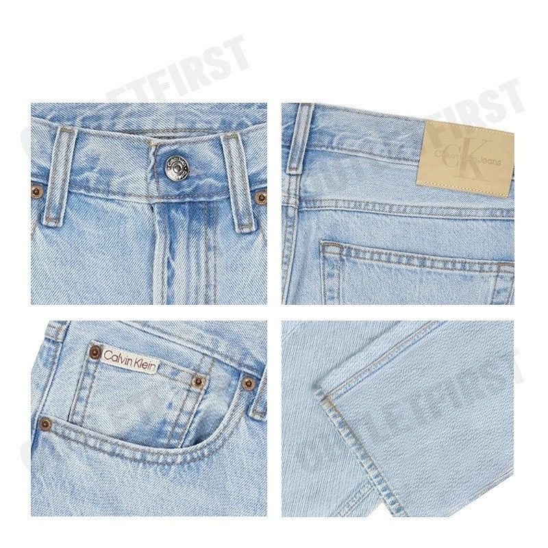CALVIN KLEIN JEANS รุ่น MEN'S SIGNATURE 90S STRAIGHT FIT CODE: 40EM718 EF8 กางเกงยีนส์ กางเกงผู้ชาย กางเกงขายาว