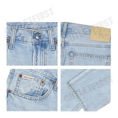 CALVIN KLEIN JEANS รุ่น MEN'S SIGNATURE 90S STRAIGHT FIT CODE: 40EM718 EF8 กางเกงยีนส์ กางเกงผู้ชาย กางเกงขายาว