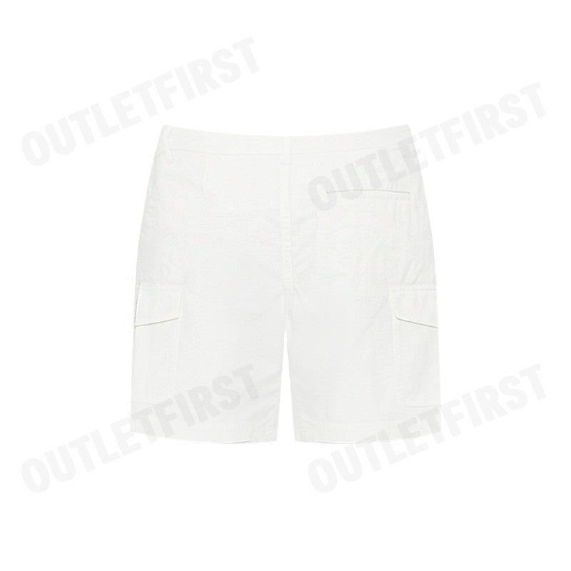 ARMANI EXCHANGE รุ่น MEN'S COTTON CARGO SHORTS WITH POCKETS CODE: 3DZS07 ZN3TZ 1116 กางเกงขาสั้น กางเกงผู้ชาย สีขาว