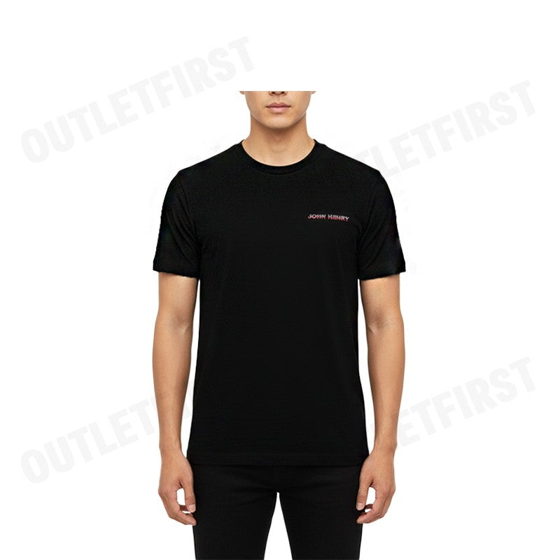 JOHN HENRY รุ่น MEN'S SLIM FIT T-SHIRT (BLACK) CODE: JH S125MTSSM26 เสื้อยืดคอกลมผู้ชาย เสื้อสีดำ เสื้อจอร์นเฮนรี่