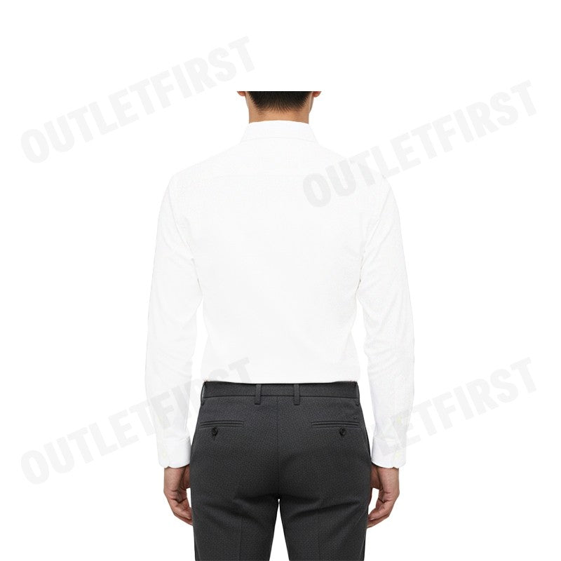 JOHN HENRY รุ่น MEN'S LONG SLEEVES SLIM FIT SHIRT (WHITE) CODE: JH F624MSLSM52 เสื้อเชิ้ตแขนยาวผู้ชาย เสื้อสีขาว สลิมฟิต