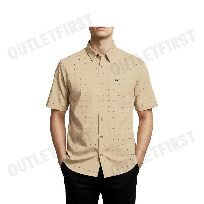 GUY LAROCHE รุ่น MAN'S SHORT SLEEVES SHIRT CODE: BAC5220P4BE เสื้อเชิ้ต เสื้อแขนสั้น เสื้อผู้ชาย