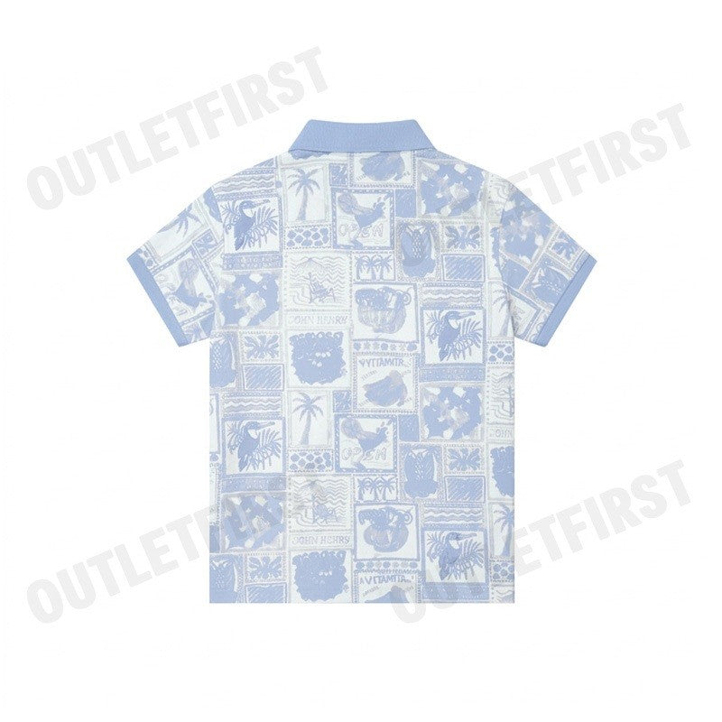 JOHN HENRY รุ่น MEN'S SLIM FIT POLO SHIRT (BLUE) CODE: JH S325MPLSM28 เสื้อโปโลผู้ชาย เสื้อโปโลจอน เสื้อโปโลแขนสั้น