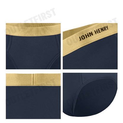 JOHN HENRY รุ่น UNDERWEAR SILVER&GOLD SERIES MEN'S BRIEFS CODE: JU JU2G003 (NAVY) กางเกงชั้นในผู้ชาย กางเกงในจอน
