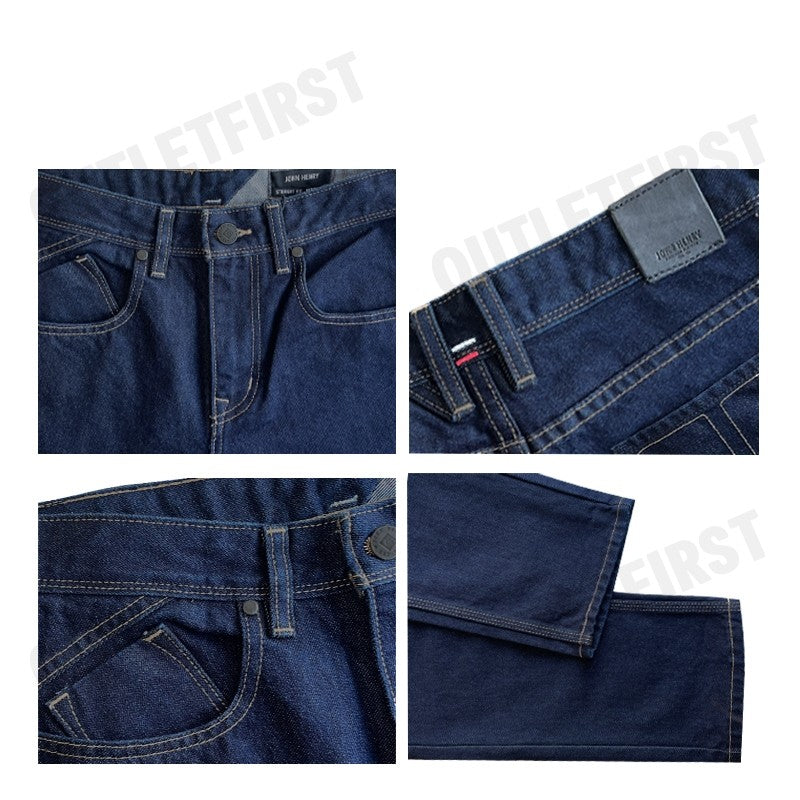JOHN HENRY รุ่น MEN'S STRAIGHT FIT JEANS (DARK INDIGO) CODE: JH S225MPTST27 กางเกงยีนส์ผู้ชาย กางเกงขายาว กางเกงยีนส์จอน