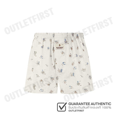 HUSH PUPPIES รุ่น MEN'S BOXER SHORTS SLEEPWEAR CODE: HU H3W274 (BEIGE) กางเกงขาสั้นผู้ชาย กางเกงบ๊อกเซอร์ กางเกงฮัชพัพพี