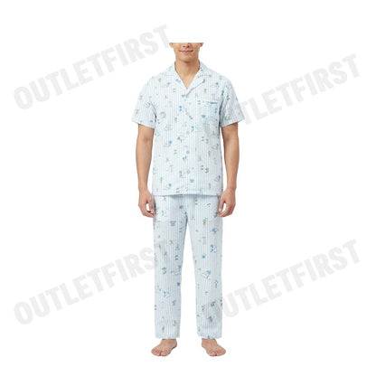 HUSH PUPPIES รุ่น MEN'S SHORT-SLEEVE SLEEPWEAR SET CODE: HU H8B178 (BLUE) เซ็ทชุดนอนผู้ชาย เสื้อแขนสั้น กางเกงขายาว