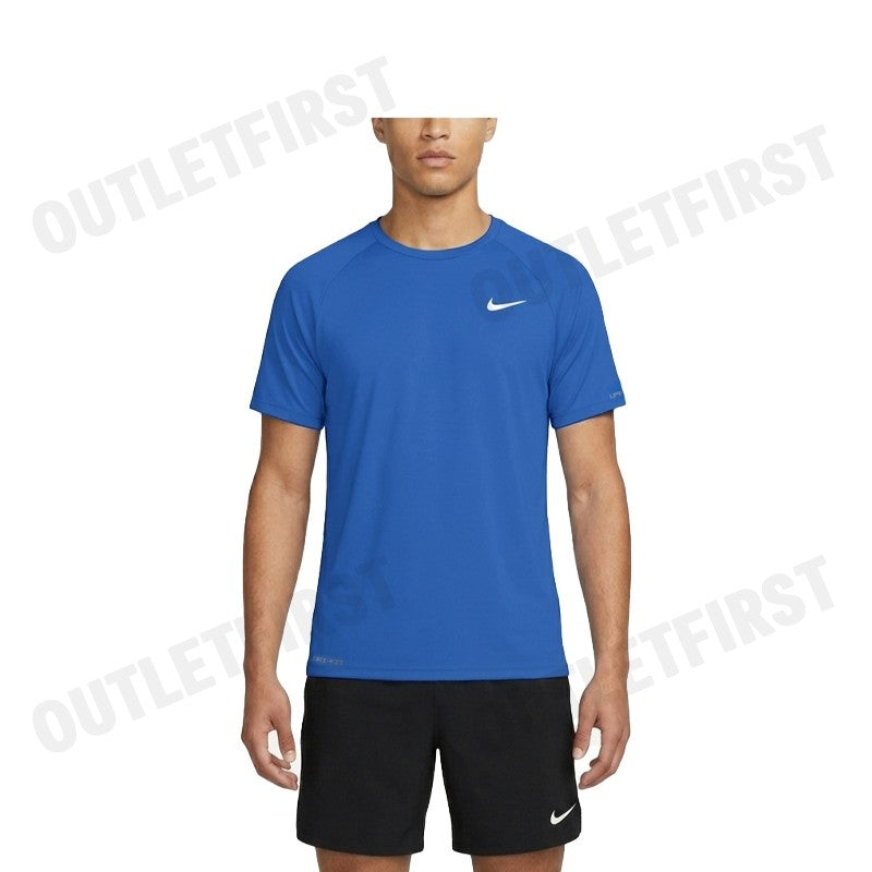 NIKE รุ่น MEN'S SHORT SLEEVE SWIMMING T-SHIRTS CODE: NESSA586 494 เสื้อว่ายน้ำผู้ชาย เสื้อว่ายน้ำคอกลม เสื้อดูดซับเหงื่อ