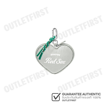 MLB รุ่น UNISEX HEART POUCH KEYRING CODE: 3APOH015N 43GRL พวงกุญแจ พวงกุญแจหัวใจ พวงกุญแจสีเทา