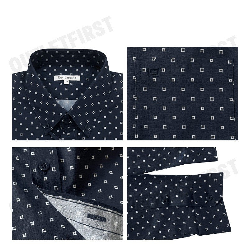 GUY LAROCHE รุ่น MAN'S EXTRA FIT LONG SLEEVES SHIRT CODE: BAB5301S4NV เสื้อเชิ้ต เสื้อแขนยาว เสื้อเชิ้ตผู้ชาย