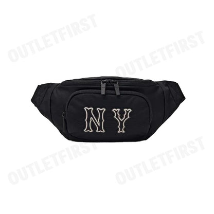 MLB รุ่น COOPERS MEGA LOGO NEW YORK YANKEES BELT BAG CODE: 3AHSM054N 50BKS กระเป๋าคาดเอว กระเป๋าคาดอก กระเป๋าสีดำ