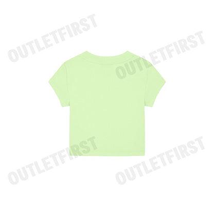 CALVIN KLEIN JEANS รุ่น MONOLOGO BABY TEE CODE: 47AB802 64O เสื้อครอป เสื้อผู้หญิง เสื้อแขนสั้น