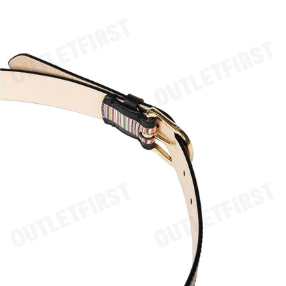 PS PAUL SMITH รุ่น WOMEN'S BELT BLACK CODE: W1A 7612 LSIGST 79 เข็มขัดผู้หญิง เข็มขัดสีดำ เข็มขัดพอล สมิธ