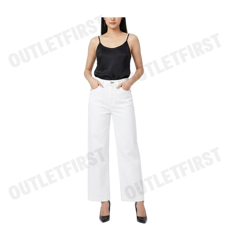 PS PAUL SMITH รุ่น WOMEN'S WIDE LEG JEANS CODE: W2R 357T P31283 01 กางเกงยีนส์ผู้หญิง กางเกงยีนส์ขายาว กางเกงยีนส์สีขาว