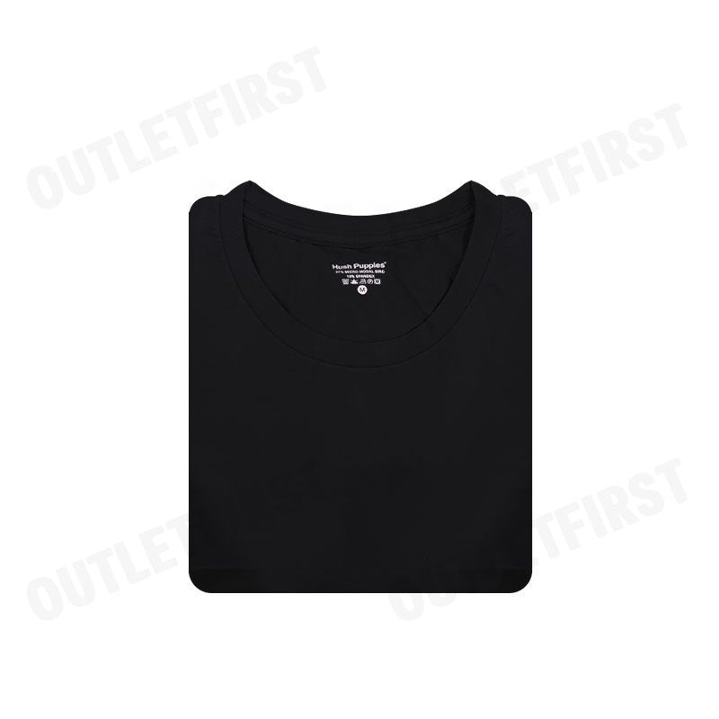 HUSH PUPPIES รุ่น MICRO MODAL SIRO TEE CODE: HU H5FSR08 (BLACK) เสื้อยืดคอกลมผู้ชาย เสื้อแขนสั้น เสื้อยืดสีดำ