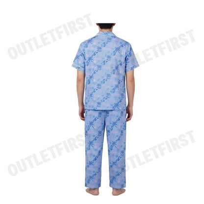 JOHN HENRY รุ่น MEN'S SHORT-SLEEVED PAJAMA SET CODE: JU JU6052SL เซ็ทชุดนอน ชุดนอนผู้ชาย ชุดนอนสีฟ้า