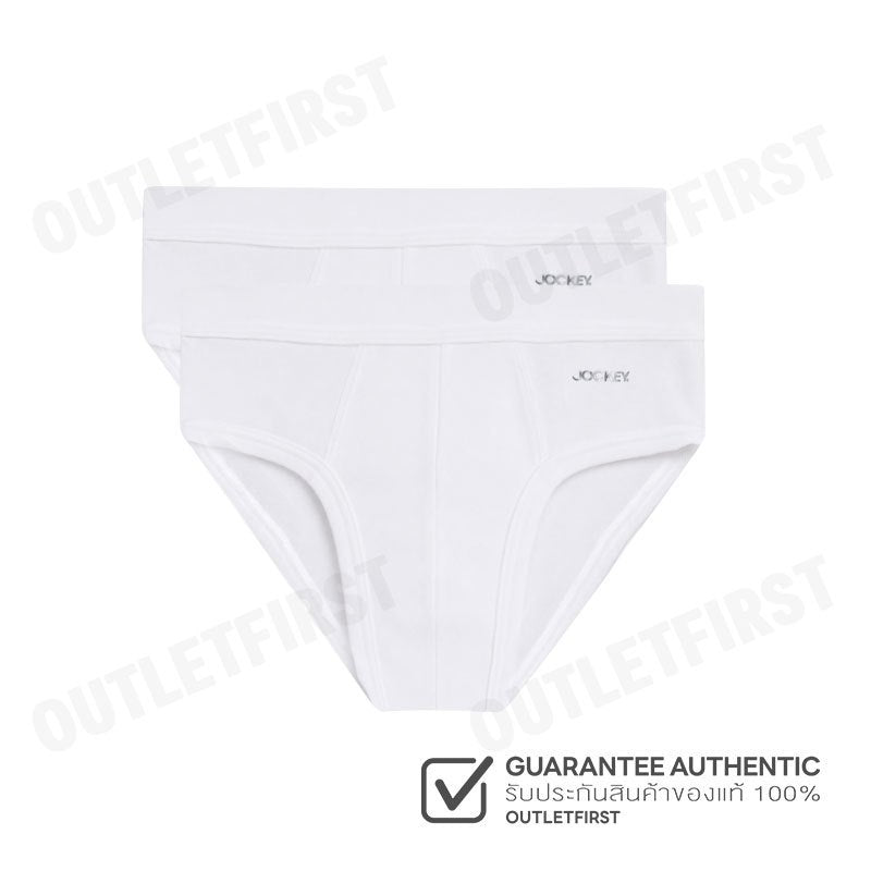 JOCKEY MAN'S SEAMLESS WAISTBAND BRIEFS 2 PACK COLOR WHITE CODE: KU 1550N (WHITE)