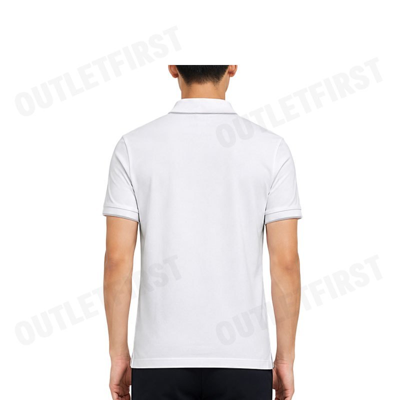 CALVIN KLEIN รุ่น MEN'S STRETCH PIQUE SOLID TIPPED SHORT SLEEVE POLO SHIRT CODE: 40FC261 YAA เสื้อโปโล เสื้อคอปก ผู้ชาย