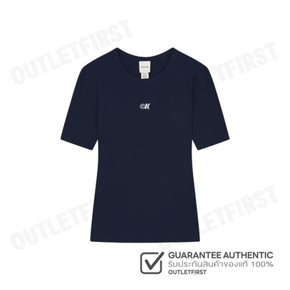 CALVIN KLEIN MODAL STRETCH MONOGRAM LOGO GRAPHIC SLIM T-SHIRT COLOR NAVY CODE: 44C901G CEF