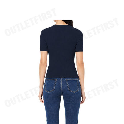 CALVIN KLEIN MODAL STRETCH MONOGRAM LOGO GRAPHIC SLIM T-SHIRT COLOR NAVY CODE: 44C901G CEF