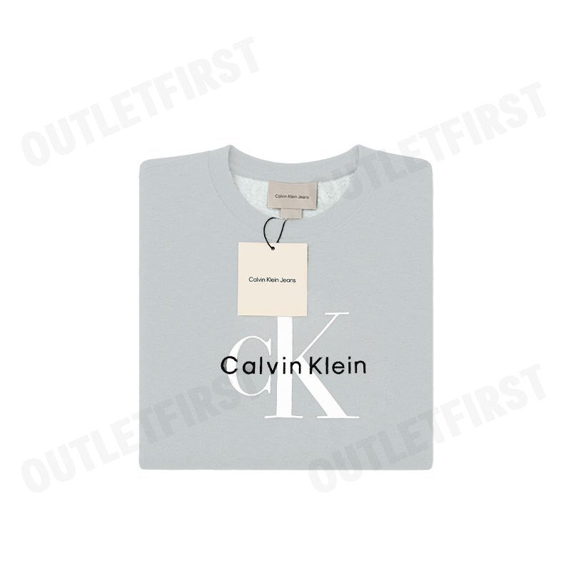 CALVIN KLEIN JEANS รุ่น WOMEN'S MONOLOGO FRENCH TERRY RELAXED SWEATSHIRT CODE: 47B234G P79 เสื้อสเวตเตอร์ เสื้อผู้หญิง