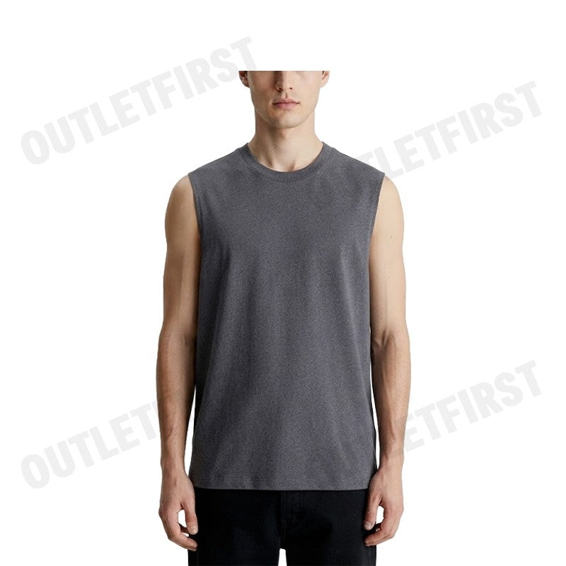 CALVIN KLEIN JEANS MEN'S RELAXED COTTON HEMP TANK TOP COLOR GREY CODE: 4RB254G PF1