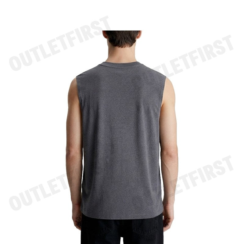 CALVIN KLEIN JEANS MEN'S RELAXED COTTON HEMP TANK TOP COLOR GREY CODE: 4RB254G PF1