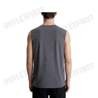 CALVIN KLEIN JEANS MEN'S RELAXED COTTON HEMP TANK TOP COLOR GREY CODE: 4RB254G PF1