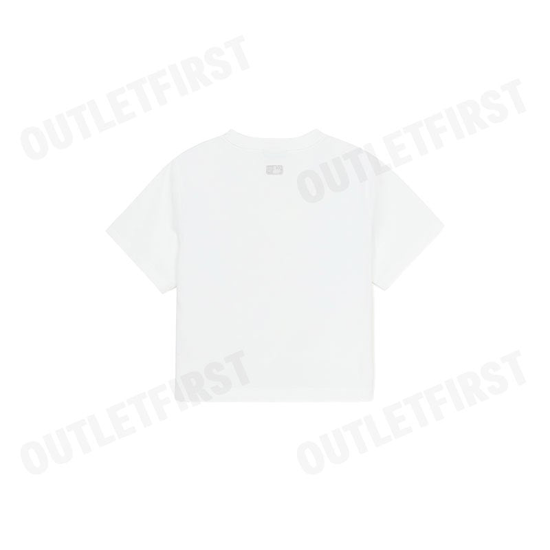 MLB รุ่น WOMEN'S SUMMER VINTAGE WASHED GRAPHIC CROP SHORT SLEEVE T-SHIRT CODE: 3FTSX0153 50WHS เสื้อครอป เสื้อแขนสั้น