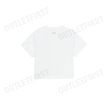 MLB WOMEN'S SUMMER VINTAGE WASHED GRAPHIC CROP SHORT SLEEVE T-SHIRT COLOR WHITE CODE: 3FTSX0153 50WHS