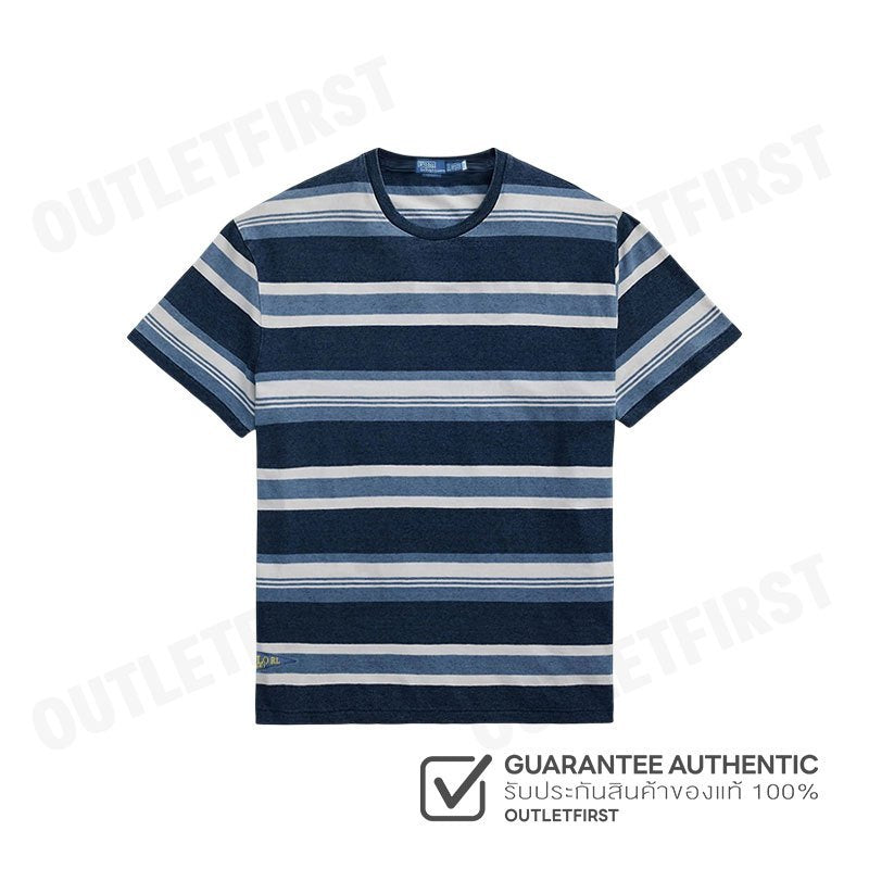 POLO RALPH LAUREN รุ่น CLASSIC FIT STRIPED COTTON-LINEN T-SHIRT CODE: 710958234001 เสื้อยืด เสื้อแขนสั้น เสื้อผู้หญิง