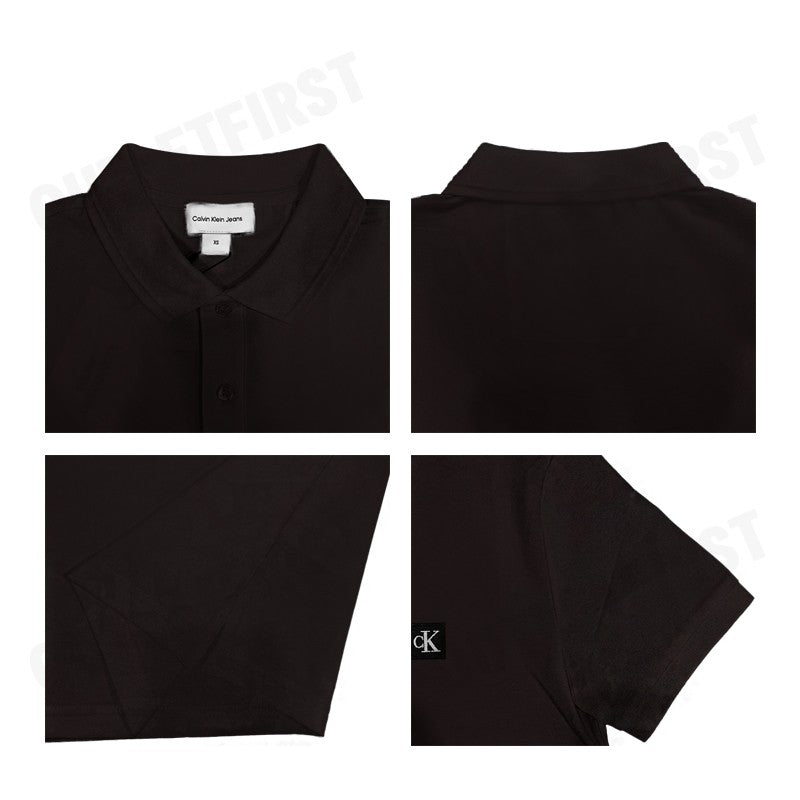 CALVIN KLEIN JEANS รุ่น CK BADGE SMOOTH COTTON SLIM POLO CODE: J326950 BEH เสื้อโปโล เสื้อโปโลแขนสั้น เสื้อโปโลผู้ชาย