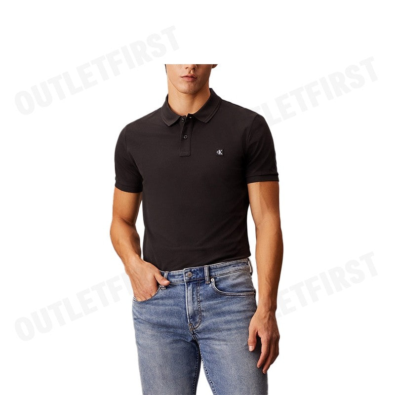 CALVIN KLEIN JEANS รุ่น CK BADGE SMOOTH COTTON SLIM POLO CODE: J326950 BEH เสื้อโปโล เสื้อโปโลแขนสั้น เสื้อโปโลผู้ชาย