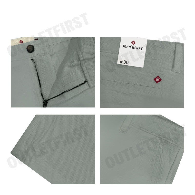 JOHN HENRY รุ่น MEN'S SLIM FIT SHORTS PANT (GREY) CODE: JH F124MSHSM02 กางเกงขาสั้น กางเกงลำลอง กางเกงผู้ชาย
