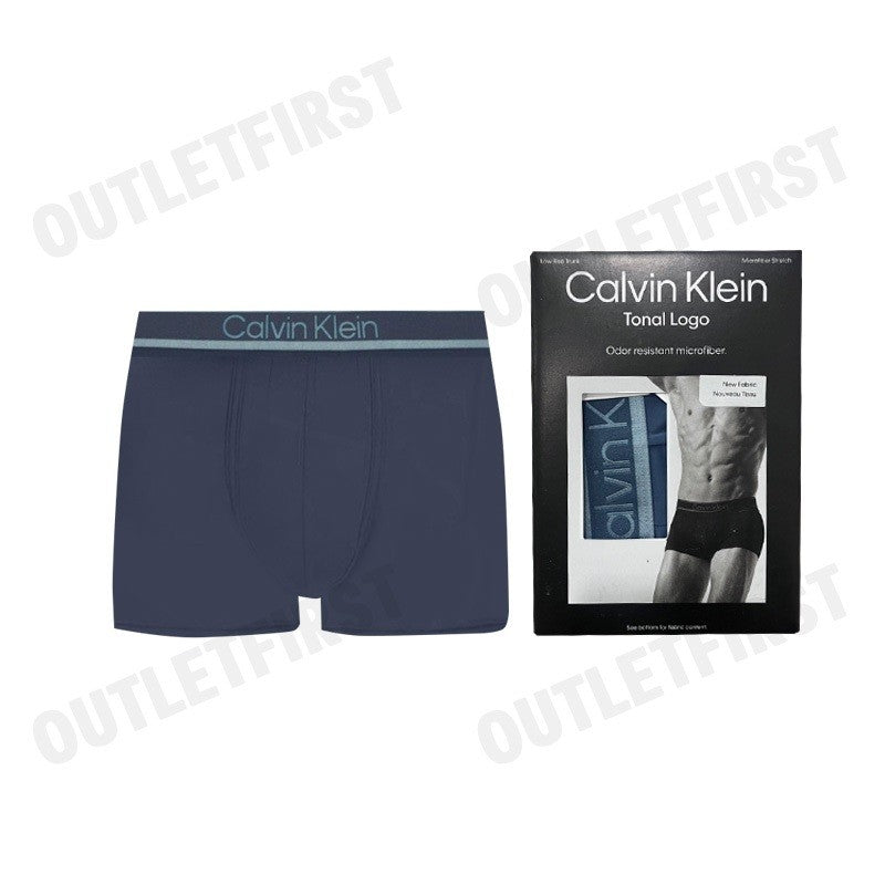 CALVIN KLEIN รุ่น TONAL LOGO LOW RISE TRUNKS CODE: NB4055 PPK กางเกงชั้นในผู้ชาย กางเกงผู้ชาย กางเกงใน