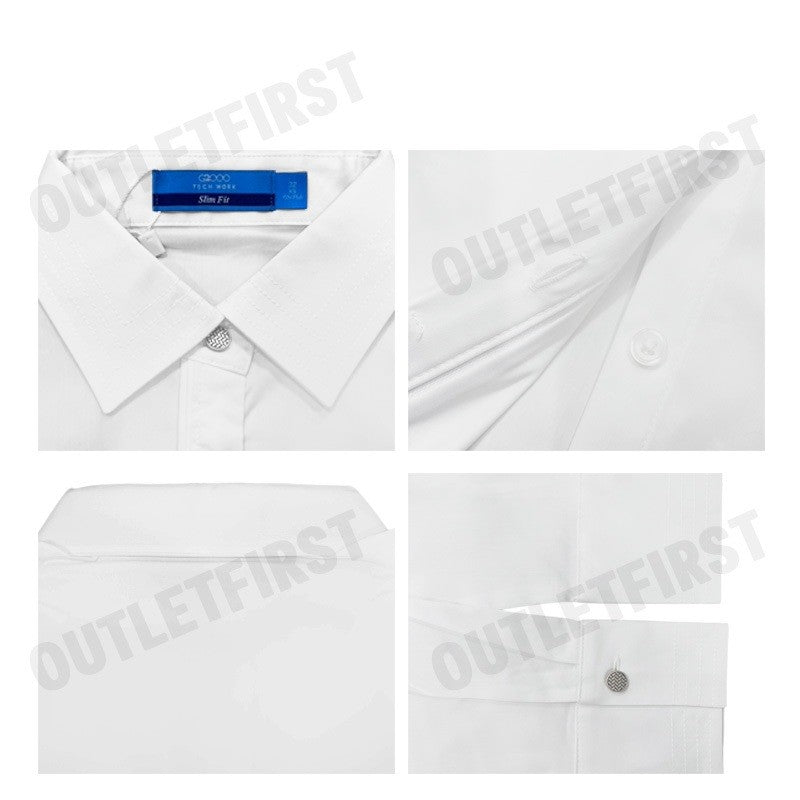 G2000 รุ่น WOMEN'S SLIM FIT SHIRT CODE: 46223183 00 เสื้อเชิ้ตแขนยาว เสื้อผู้หญิง เสื้อสีขาว