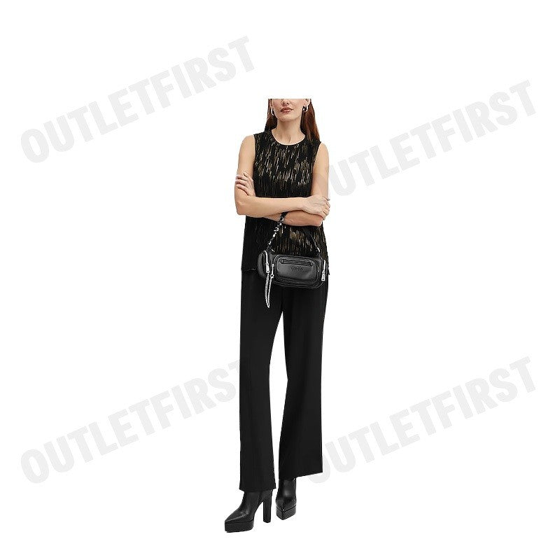 ARMANI EXCHANGE รุ่น WOMEN'S BLACK PATTERNED BLOUSE CODE: 6DYH44 YN2VZ 42AP เสื้อเบลาส์ผู้หญิง เสื้อสีดำ เสื้อแขนกุด