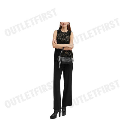 ARMANI EXCHANGE รุ่น WOMEN'S BLACK PATTERNED BLOUSE CODE: 6DYH44 YN2VZ 42AP เสื้อเบลาส์ผู้หญิง เสื้อสีดำ เสื้อแขนกุด