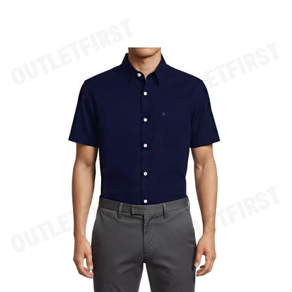 JOHN HENRY รุ่น MEN'S SHORT SLEEVES SLIM FIT SHIRT (NAVY) CODE: JH F624MSSSM53 เสื้อเชิ้ตแขนสั้นผู้ชาย สีกรม เสื้อจอร์น