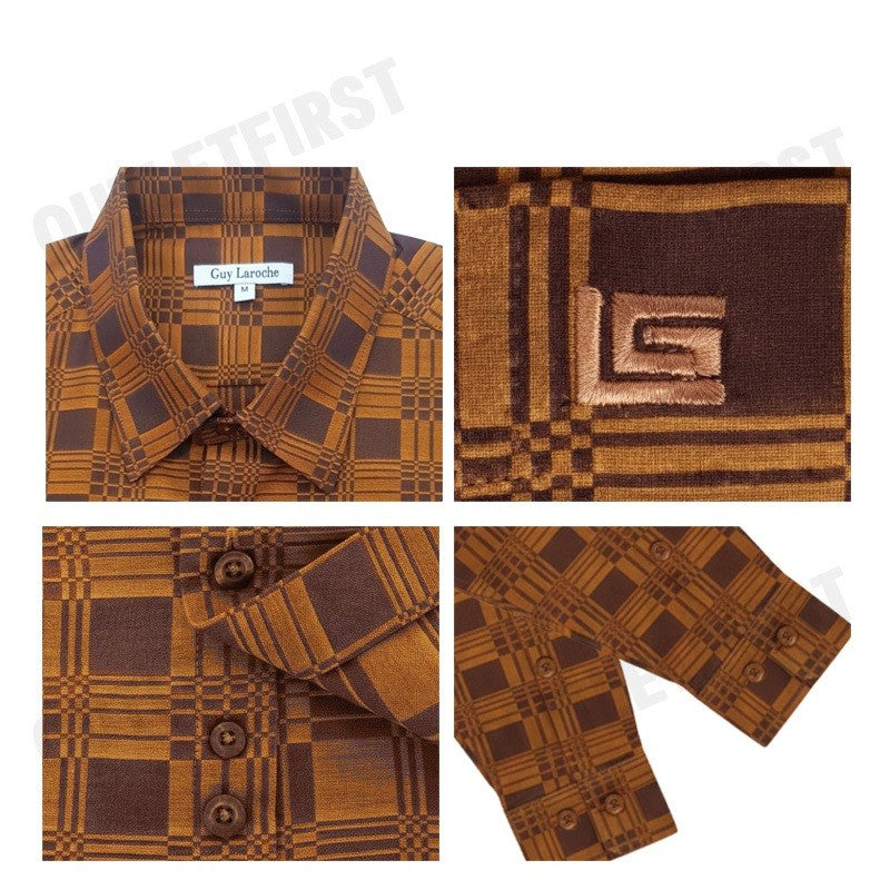 GUY LAROCHE รุ่น MAN'S LONG SLEEVES SHIRT CODE: BAB9203W3BR เสื้อเชิ้ต เสื้อแขนยาว เสื้อผู้ชาย