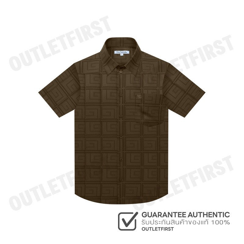 GUY LAROCHE รุ่น MAN'S SHORT SLEEVES SHIRT CODE: BAC9201W3BR เสื้อเชิ้ต เสื้อแขนสั้น เสื้อผู้ชาย