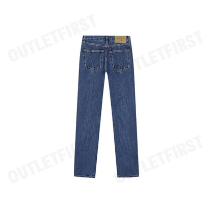 CALVIN KLEIN JEANS รุ่น WOMEN'S SIGNATURE 90S DARK BLUE DENIM CODE: 40WL795 E5D กางเกงยีนส์ผู้หญิง กางเกงCK กางเกงขายาว