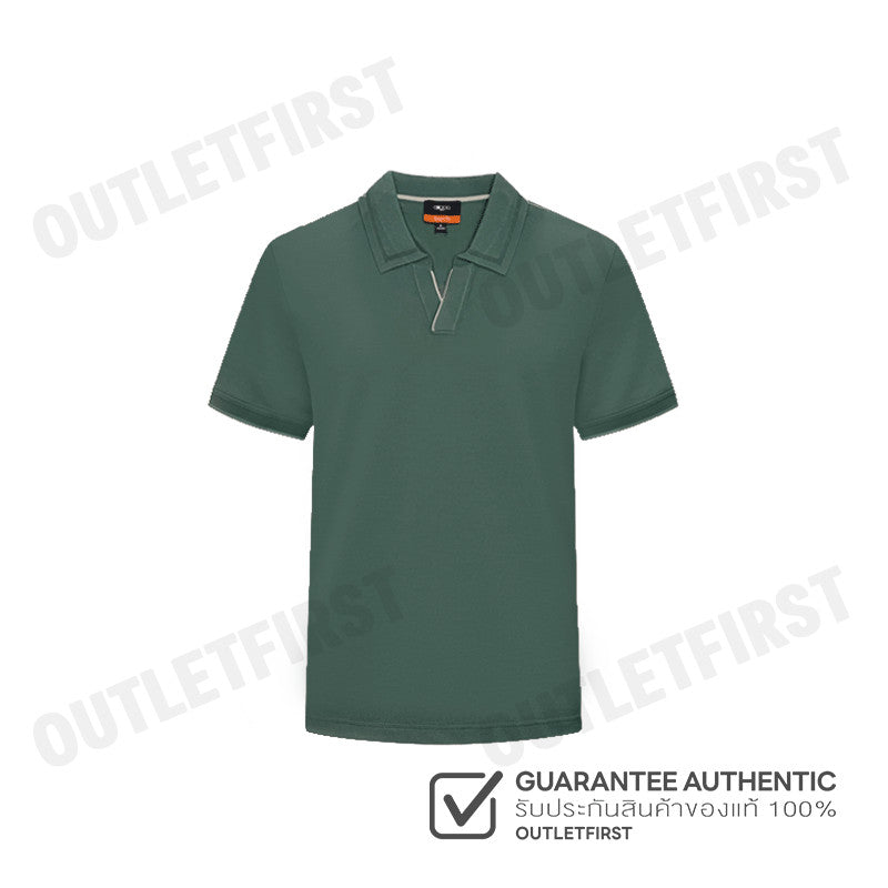 G2000 รุ่น MEN'S COMPACT KNIT OPEN COLLAR POLO CODE: 4617301245 เสื้อโปโลผู้ชาย เสื้อโปโลแขนสั้น เสื้อโปโลสีเขียว